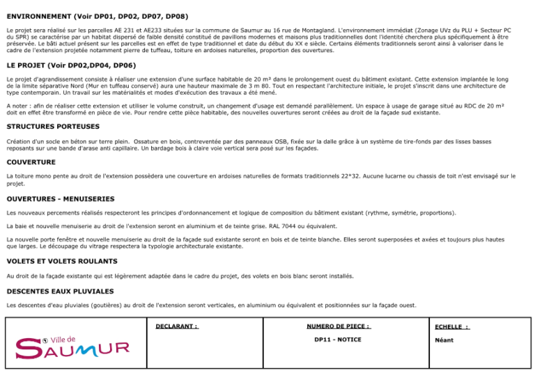 Représentation d'un projet d'extension dans le cadre d'une déclaration préalable